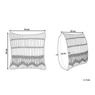 Beliani Dekokissen aus Baumwolle Boho AKKOY  