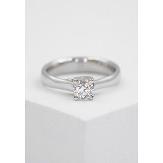 MUAU Schmuck  Solitaire Ring Diamant 0.50ct. Weissgold 750 