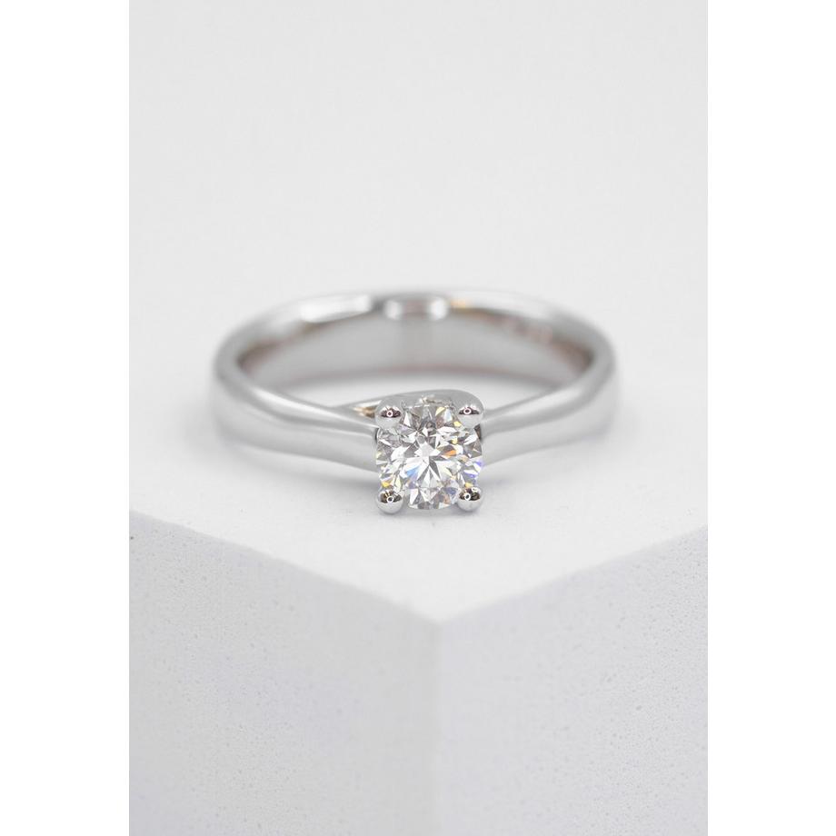 MUAU Schmuck  Bague Solitaire Diamant 0.50ct. or blanc 750 
