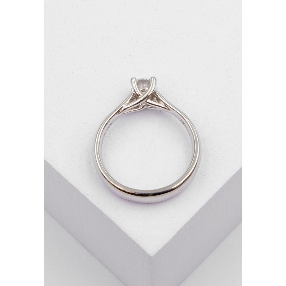 MUAU Schmuck  Bague Solitaire Diamant 0.50ct. or blanc 750 