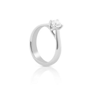 MUAU Schmuck  Solitaire Ring Diamant 0.50ct. Weissgold 750 