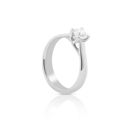 MUAU Schmuck  Solitaire Ring Diamant 0.50ct. Weissgold 750 