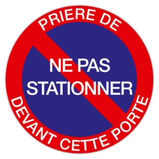 Exacompta Panneau polypropylène non adhésif Prière de ne pas stationner devant cette porte 20 cm  