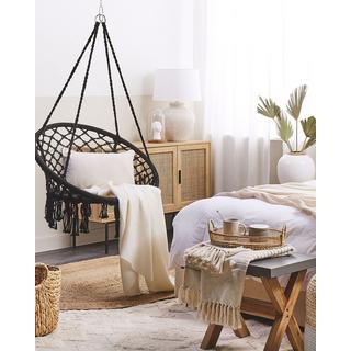 Beliani Fauteuil suspendu en Coton Boho GABELLA  