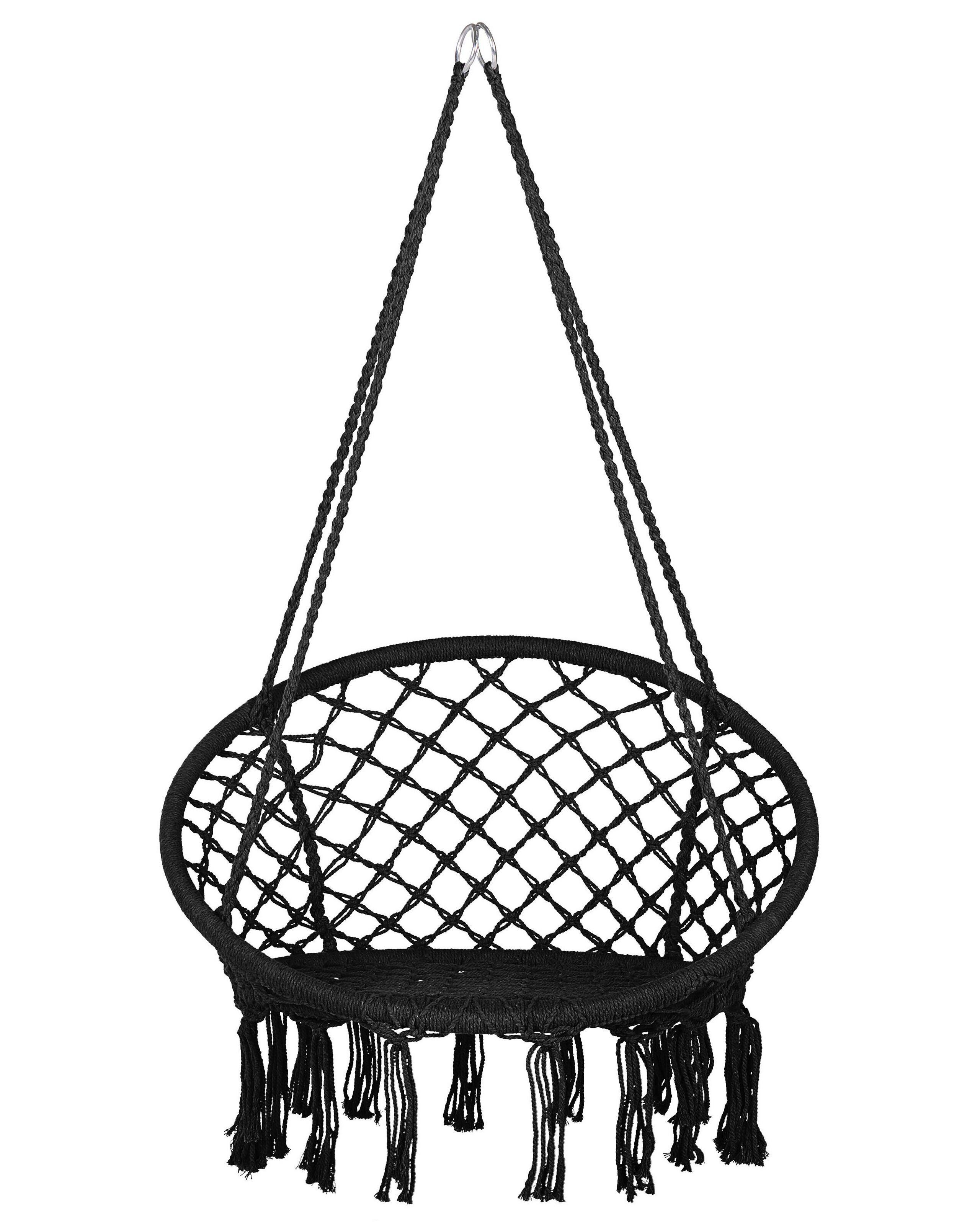 Beliani Fauteuil suspendu en Coton Boho GABELLA  