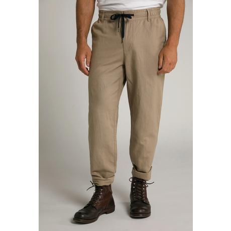 JP1880  Leinenmixhose, Elastikbund, Basic Fit 