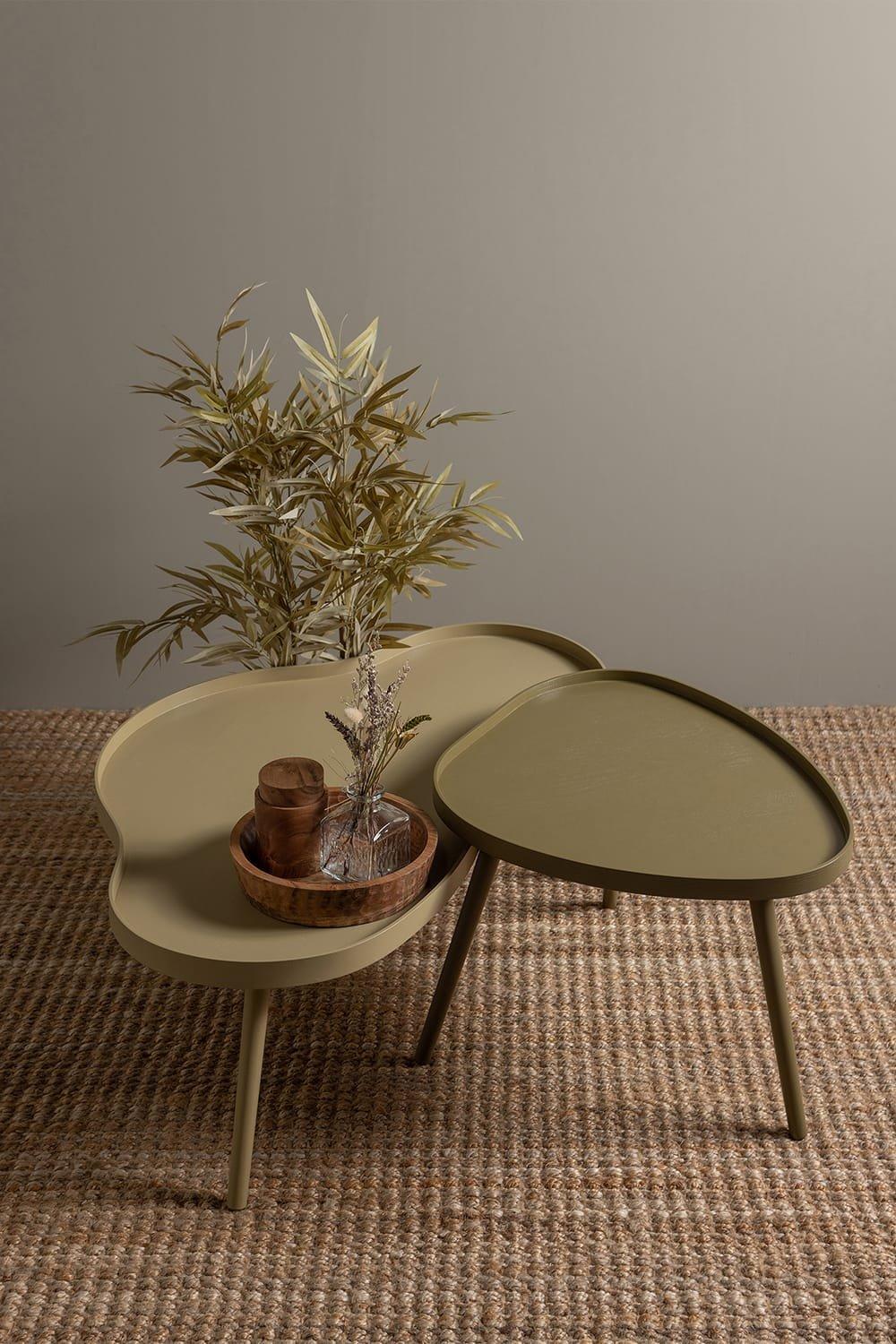 mutoni Table d'appoint Mae Sépia 61x50  