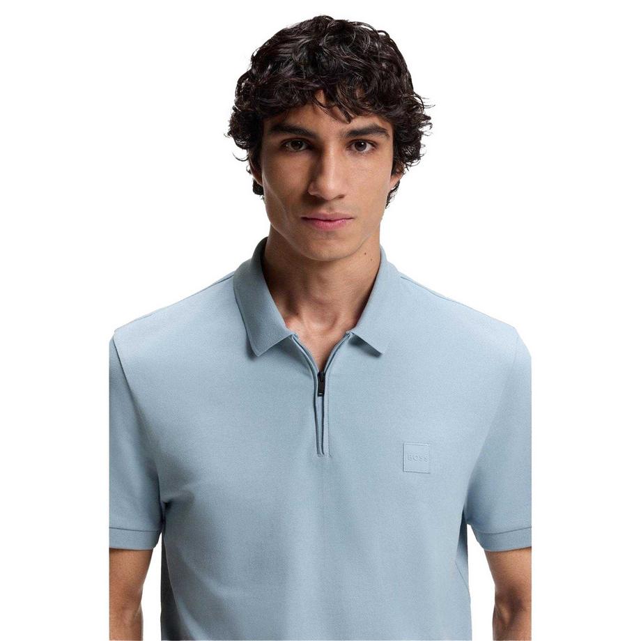 BOSS Maglietta Polo con cerniera ad un quarto  