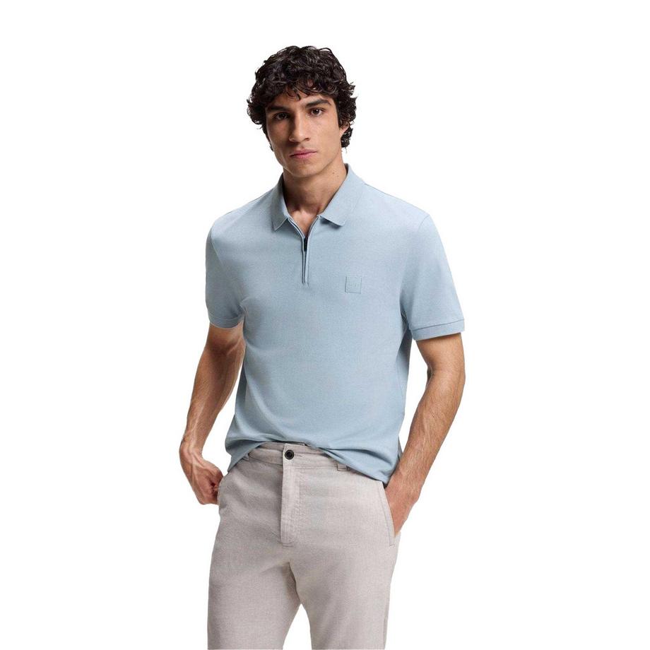 BOSS Maglietta Polo con cerniera ad un quarto  