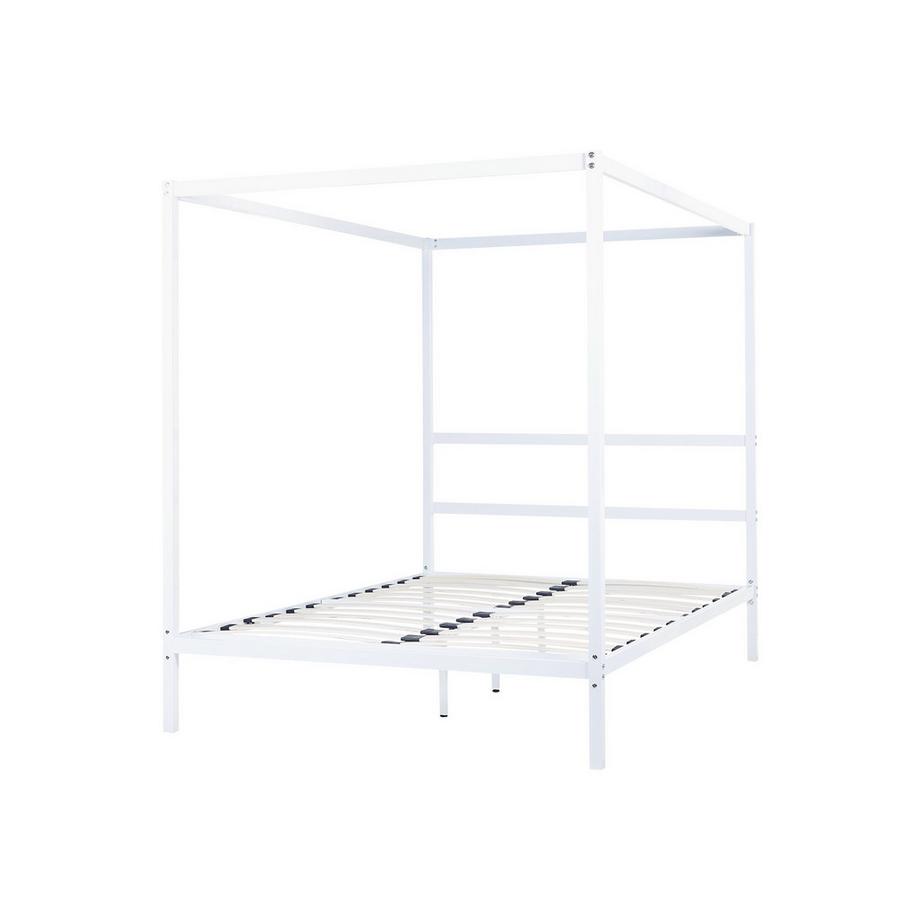 Beliani Letto a baldacchino en Acciaio Industriale LESTARDS  