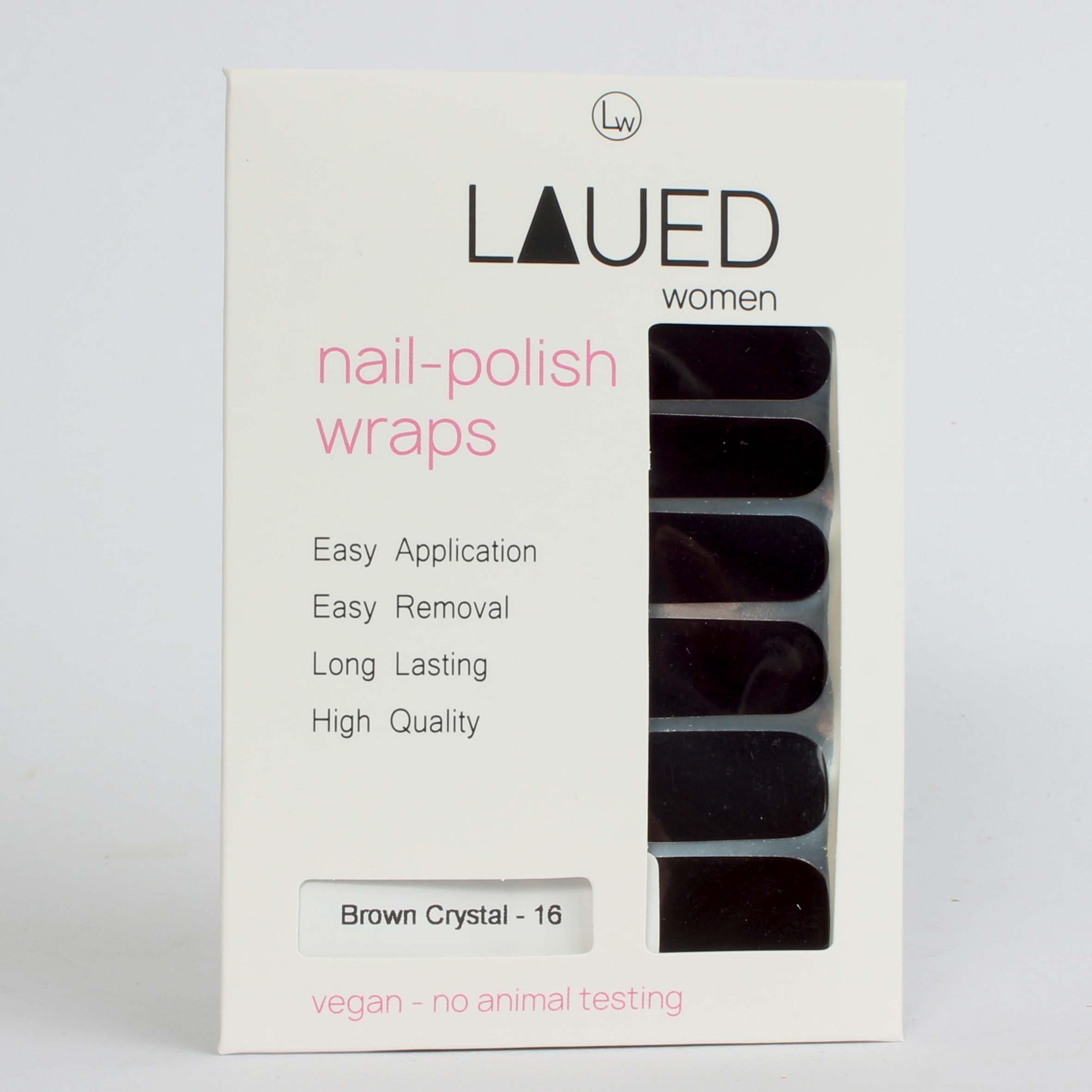 LAUED  films à ongles végétaliens solid brown Brown Crystal 