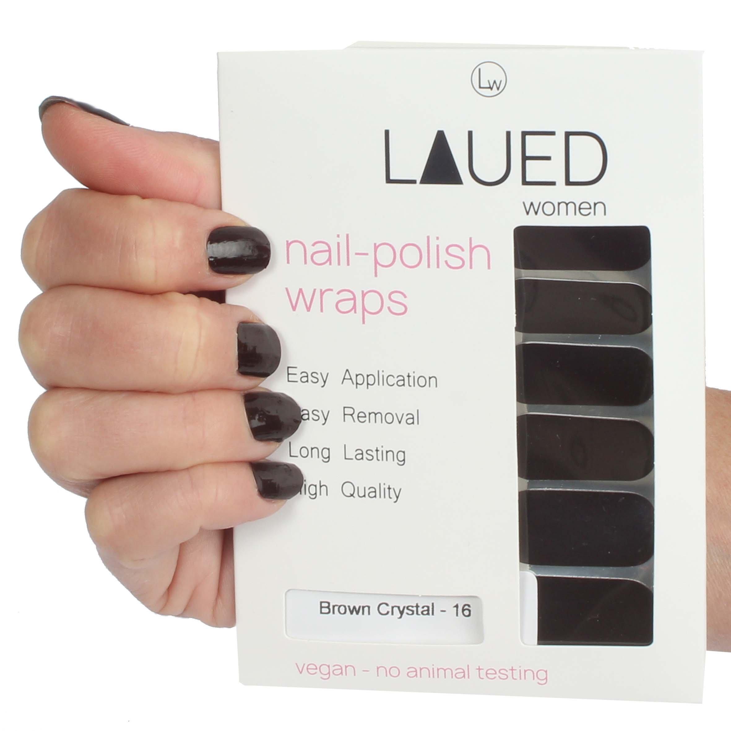 LAUED  films à ongles végétaliens solid brown Brown Crystal 