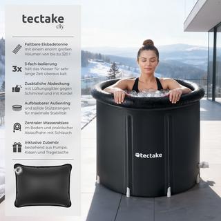 Tectake Vasca per bagno di ghiaccio Helsinki Pieghevole, con isolamento triplo  