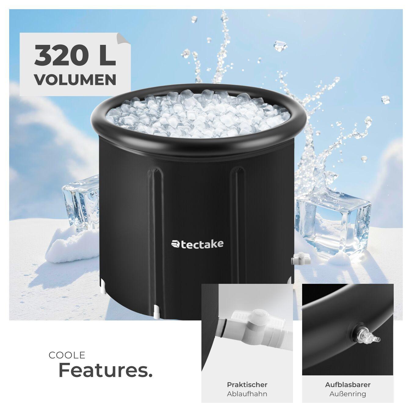 Tectake Vasca per bagno di ghiaccio Helsinki Pieghevole, con isolamento triplo  