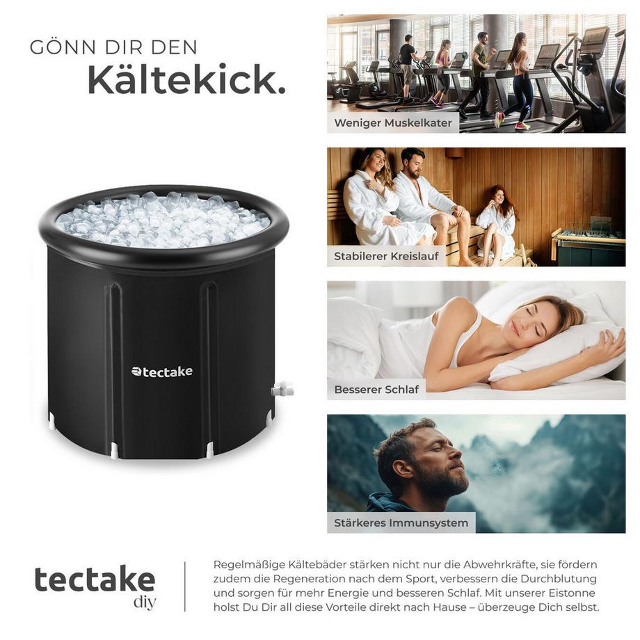 Tectake Baignoire à glace HELSINKI pliable avec triple isolation  