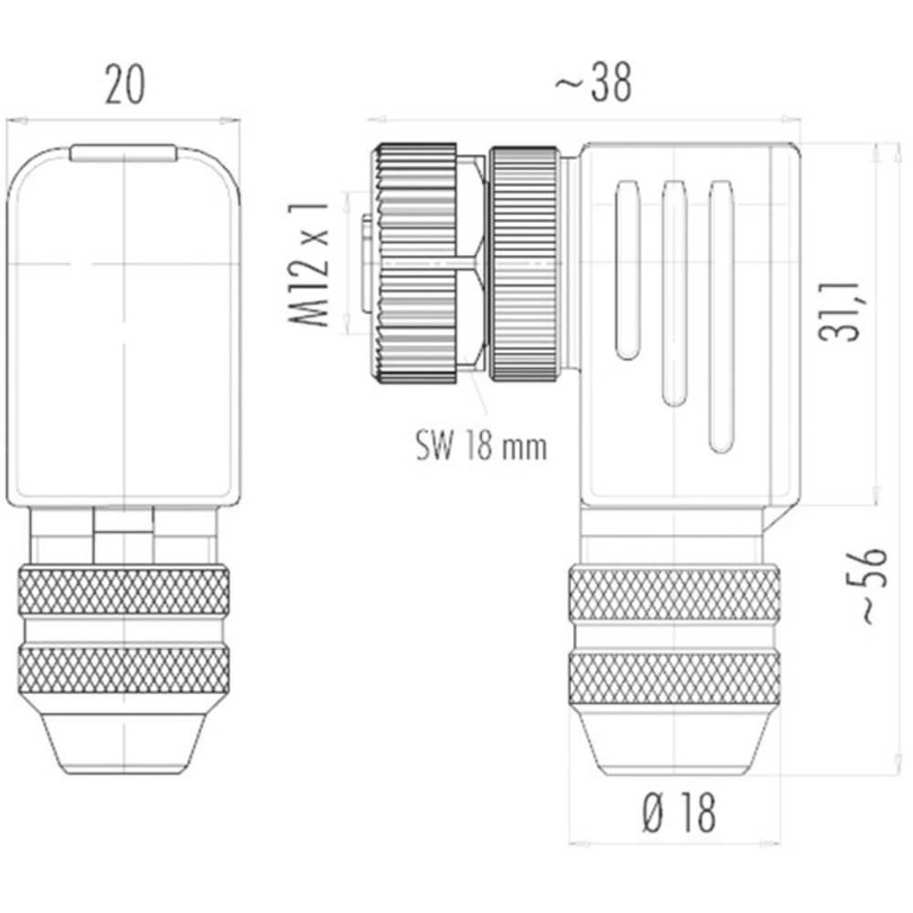 Binder  M12 Kabelsteckver 