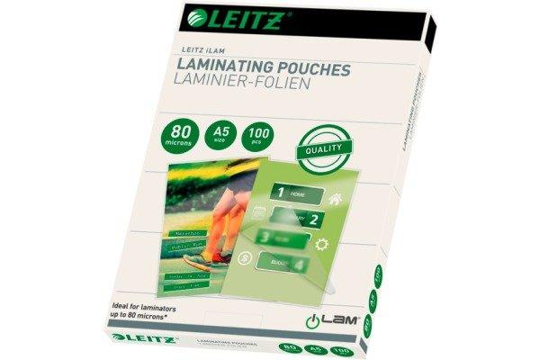 Leitz  LEITZ Laminiertasche A5 33817 glanz, 80my 100 Stk 