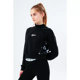 hype  Leopard Panel Kurzes Sweatshirt 