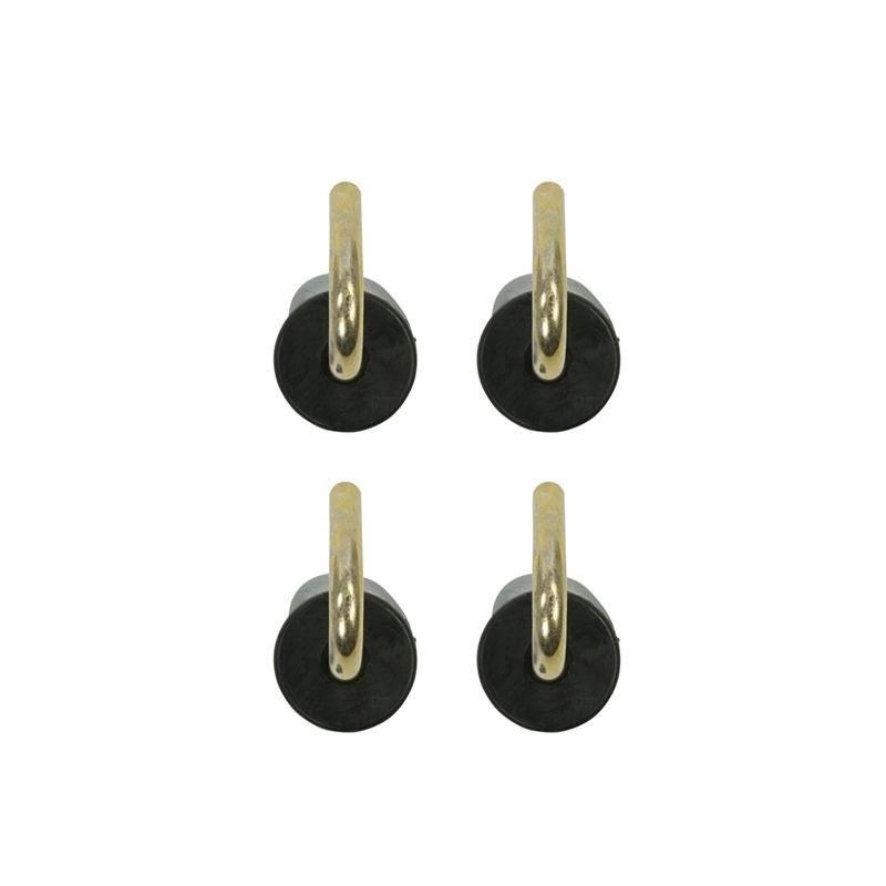 Pricenet  Attacco palo tenda piegato 25mm 4 pezzi in blister 