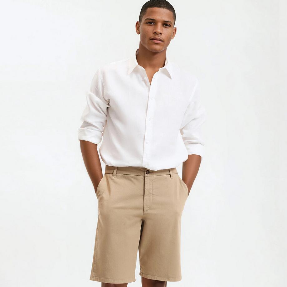 Chemise droite en lin