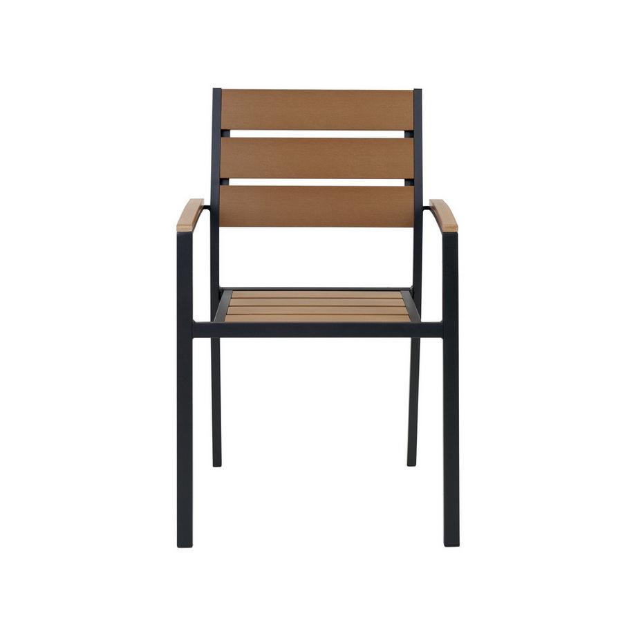 Beliani Gartentisch mit Stühlen aus Kunstholz Industriell VERNIO  