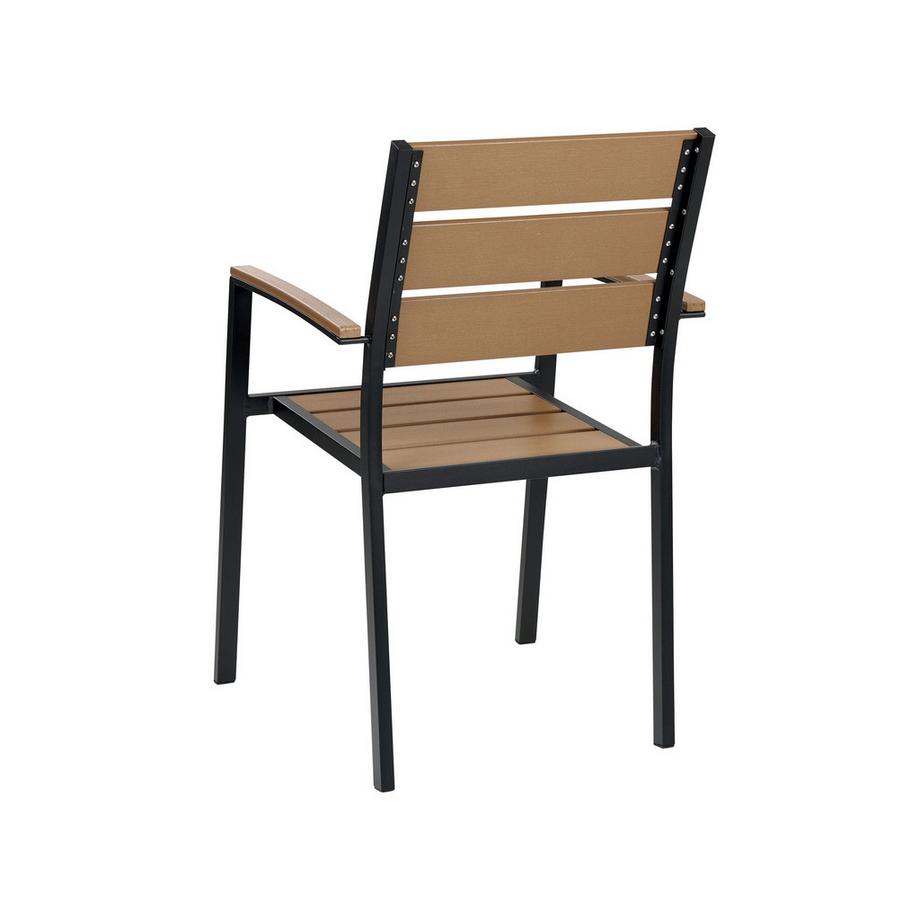 Beliani Gartentisch mit Stühlen aus Kunstholz Industriell VERNIO  