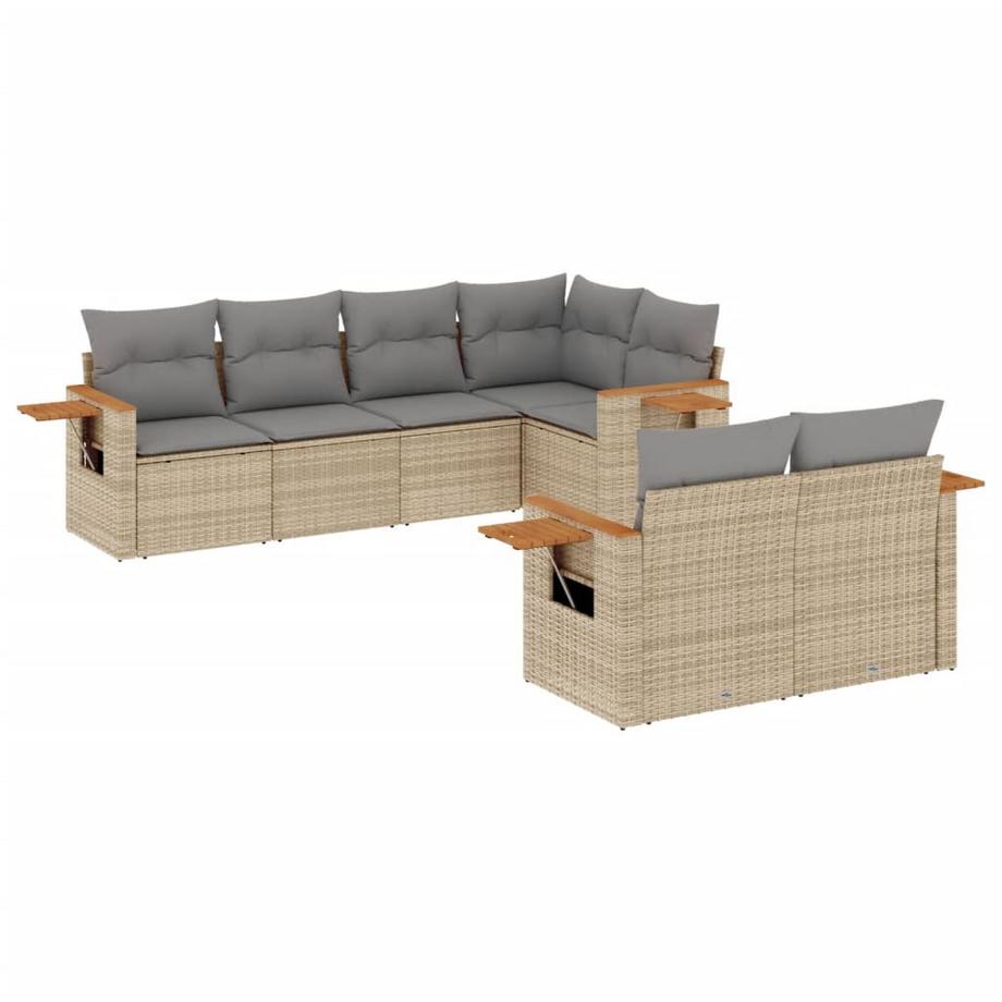 set divano da giardino Polirattan