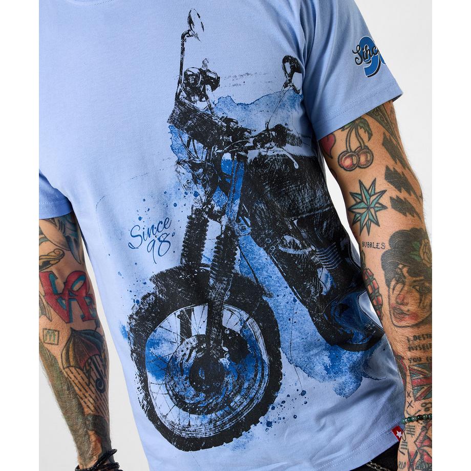 Joe Browns T-Shirt mit skizziertem Motorradmotiv  