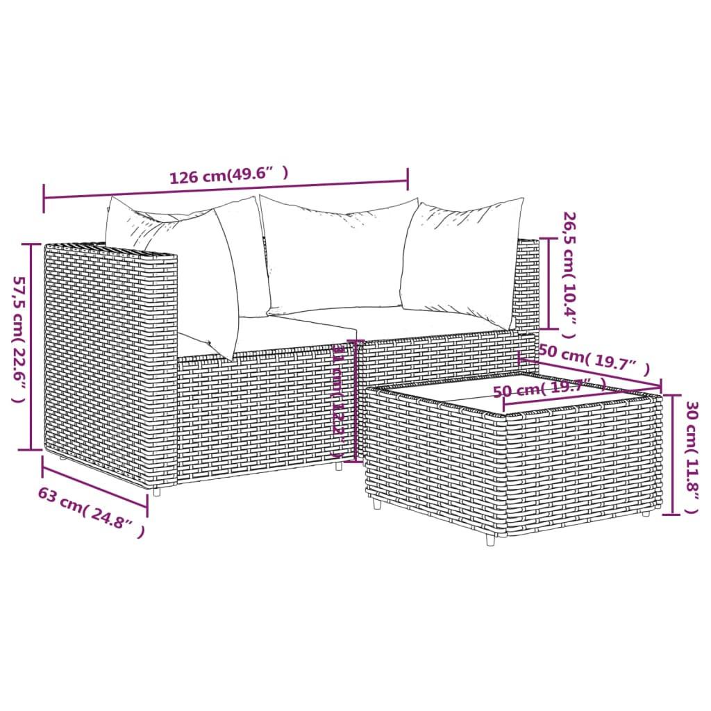 VidaXL Garten lounge set poly-rattan  