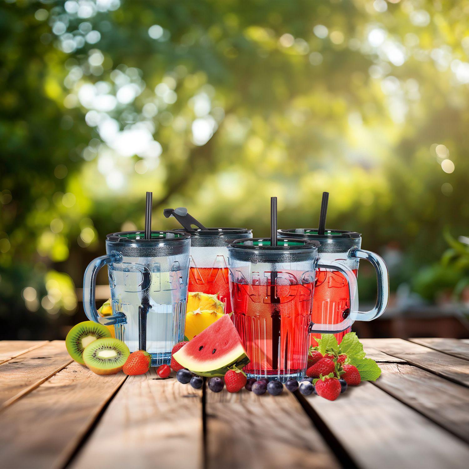 Northix 4er-Set Trinkgläser mit Henkel  