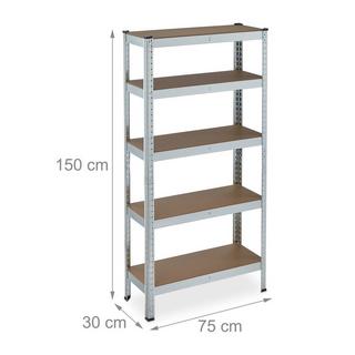 B2X Étagère de rangement à 5 étagères  