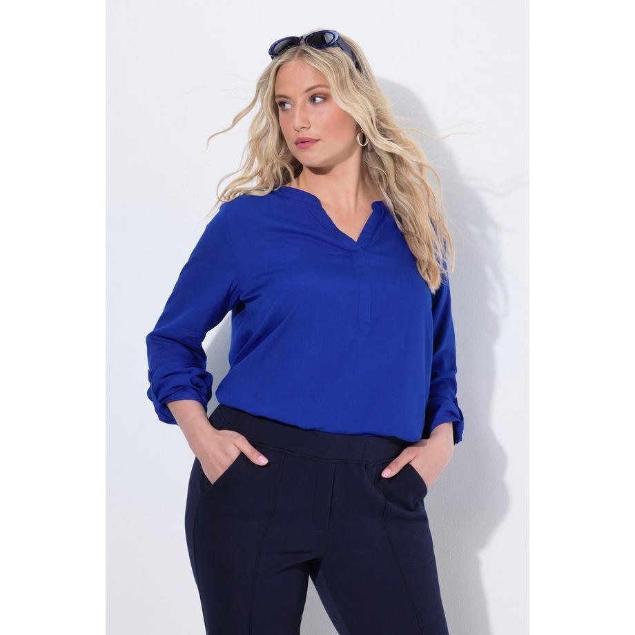 Ulla Popken A-Linie Tunika Rundhals Langarm  