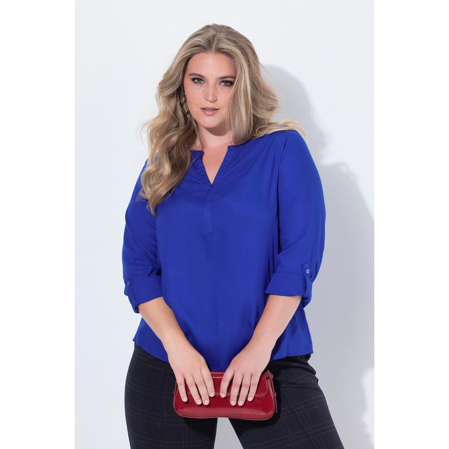 Ulla Popken A-Linie Tunika Rundhals Langarm  