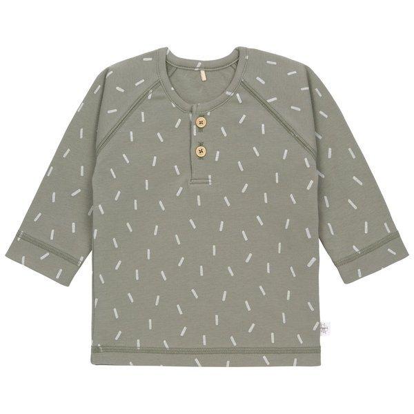 Image of LÄSSIG Langarm Shirt GOTS Speckles olive 86/92 - 86/92