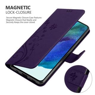 Cadorabo  Housse compatible avec Samsung Galaxy S22 - Coque de protection au design floral avec fermeture magnétique, fonction de support et emplacements pour cartes 