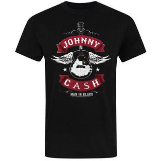 Johnny Cash Man In Black T-Shirt  