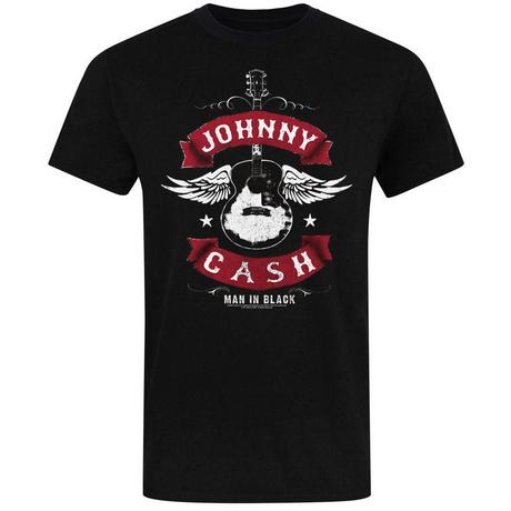 Johnny Cash Man In Black T-Shirt  