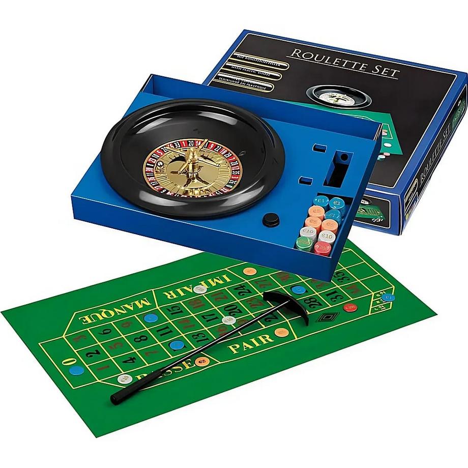 Philos  Spiele Roulette Set mit Kunststoffteller 