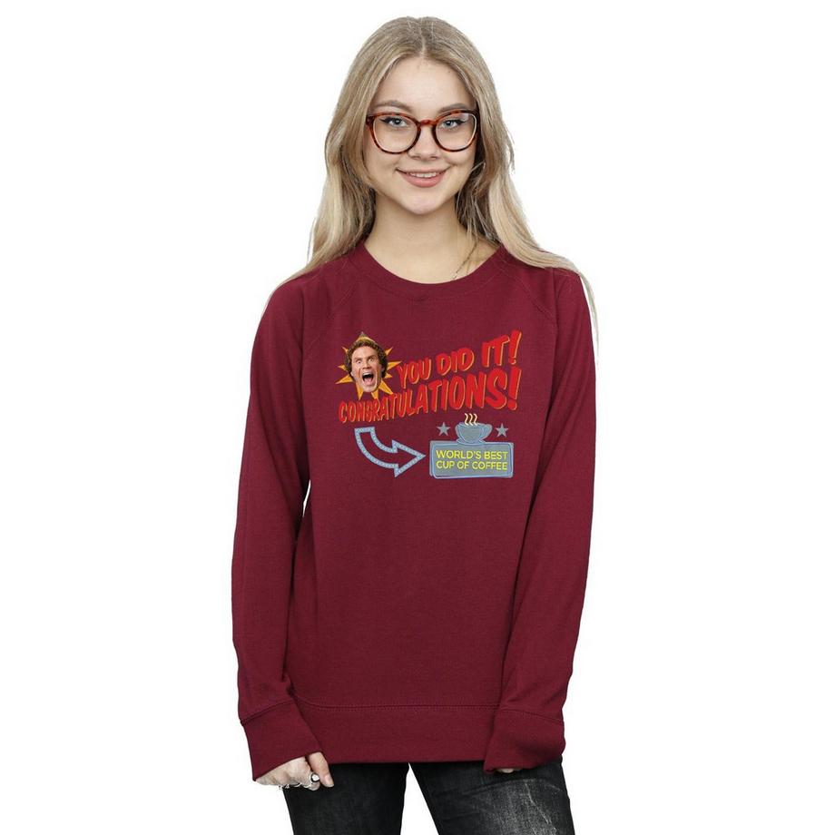 Elf World's Best Coffee Grafikdruck Sweatshirt  