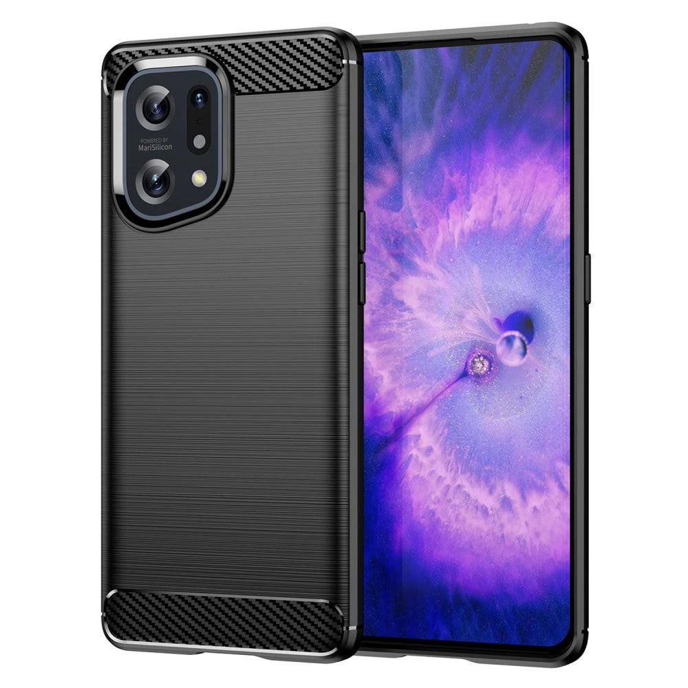 Cover-Discount  Oppo Find X5 - Housse Mã©Tal Look Carbone 