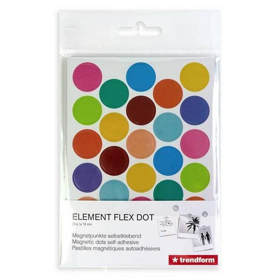 trendform Magnetpunkte ELEMENT DOT FLEX multicolor 28er Set  