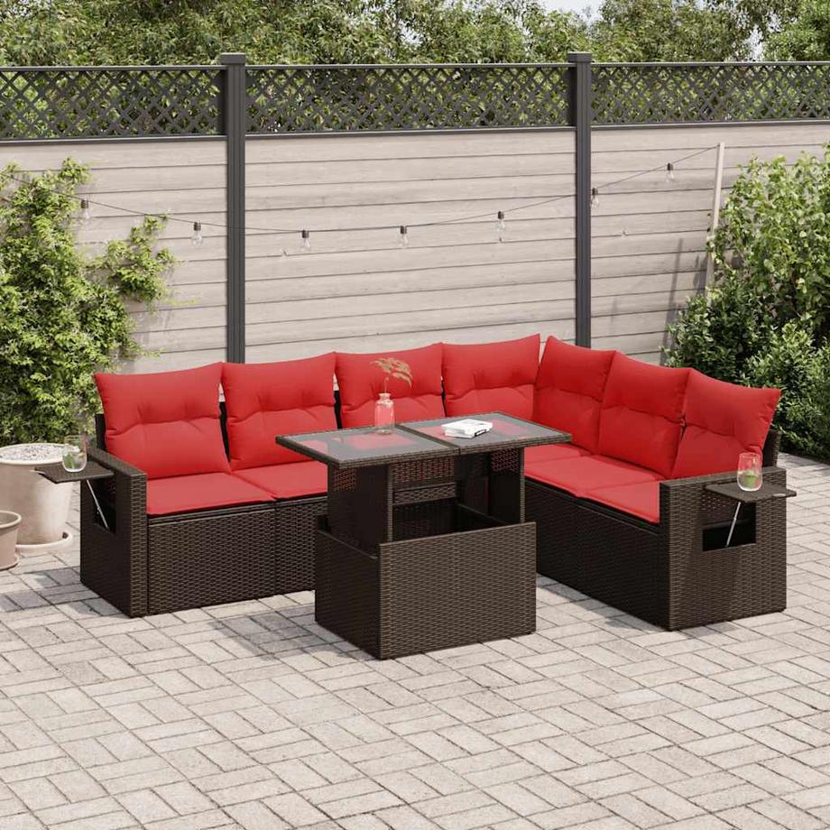 VidaXL set divano da giardino Polirattan  
