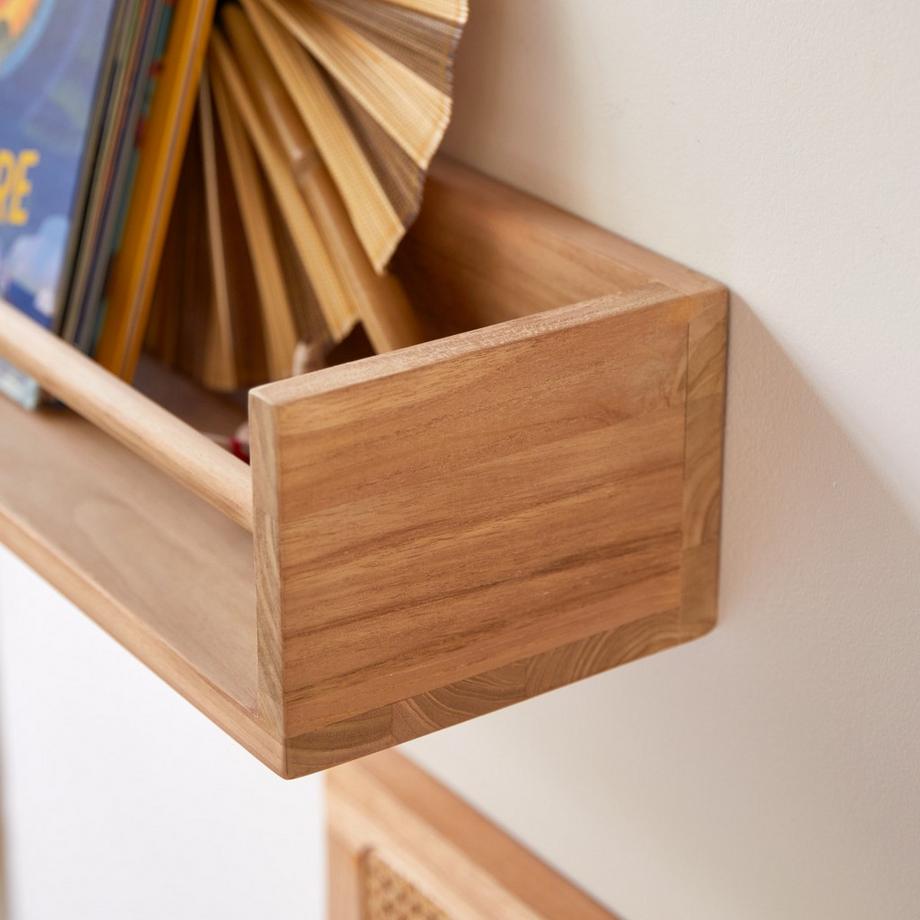 Tikamoon Mensola da parete per bambini in teak massello 60 cm Ugo  