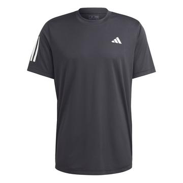T-shirt de tennis Club 3 bandes noir