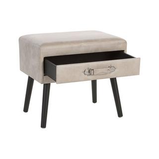 Beliani Comodino 1 cassetto en Pelle sintetica Retrò EUROSTAR  