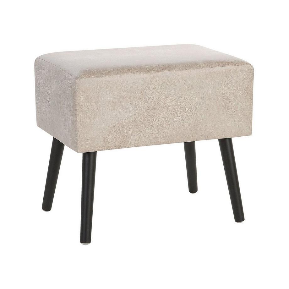 Beliani Table de nuit à 1 tiroir en Cuir PU Rétro EUROSTAR  