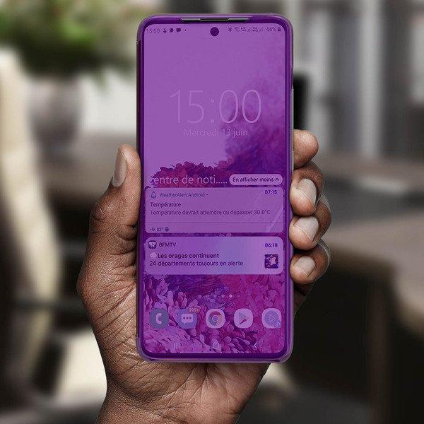 Avizar  Étui Folio Miroir Galaxy A71 Violet 