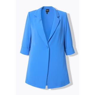 Ulla Popken  Blazer col à revers, fermeture 1 bouton et manches 3/4 