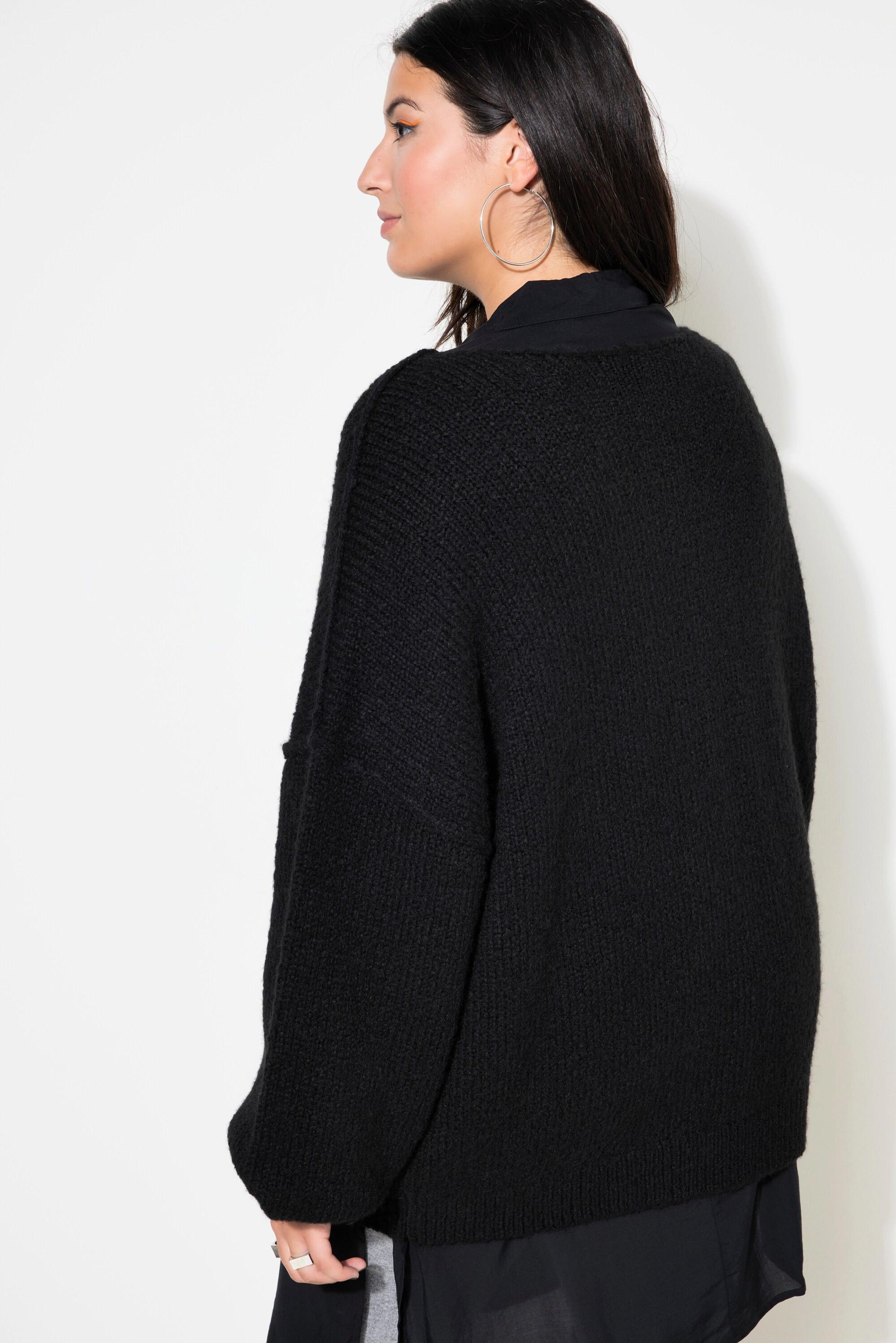 Studio Untold  Pullover, V-Ausschnitt, weiter Langarm, oversized 