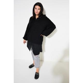 Studio Untold  Pullover, V-Ausschnitt, weiter Langarm, oversized 